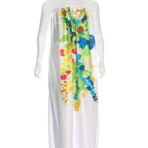 CALYPSO Multi Color Floral Strapless Maxi Dress